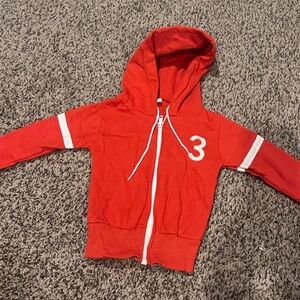 Vintage Gerber Red Kids Hoodie with Number Detail